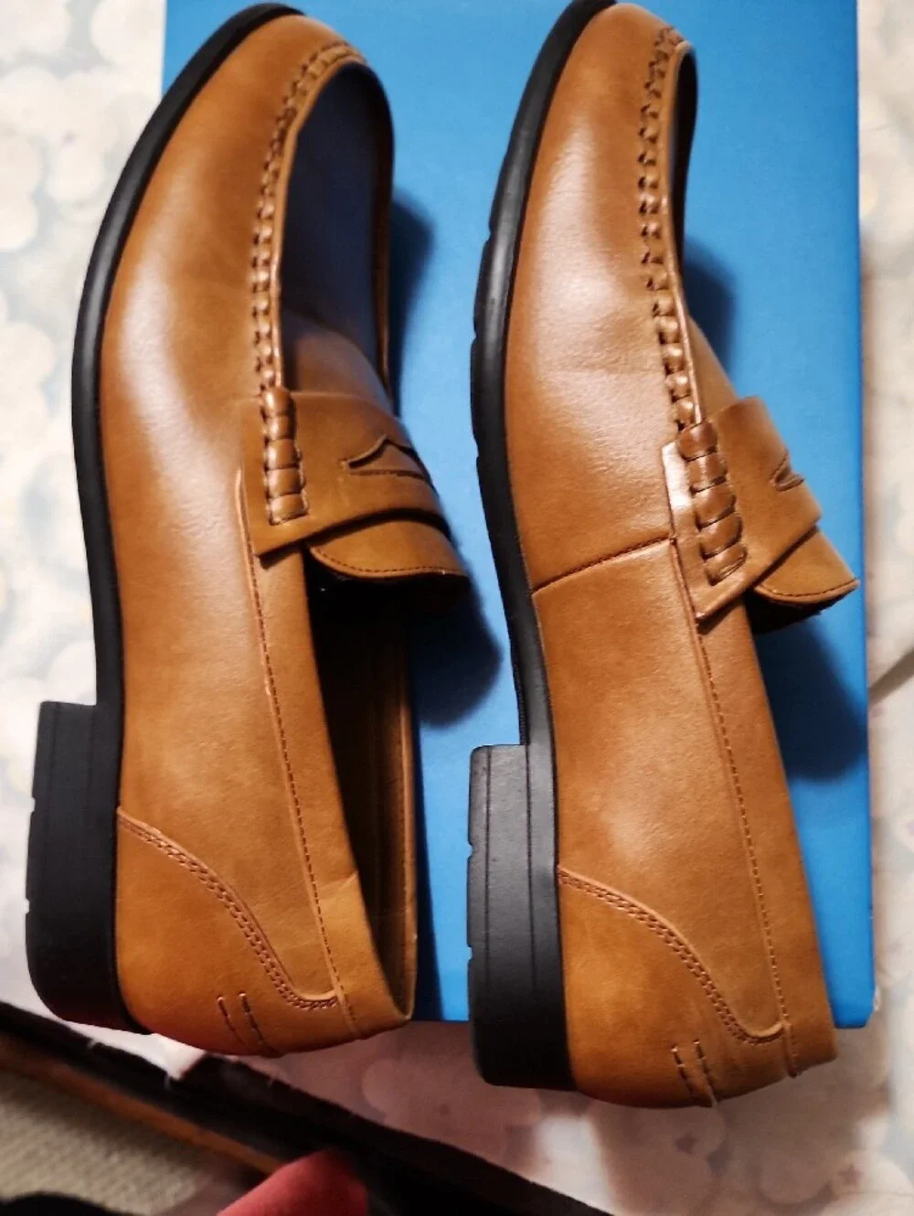 Nunn Bush Men's Tan Leather Penny Loafers